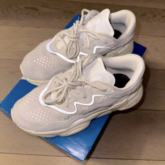 Pre-School Adidas Originals Ozweego Off White/Crystal White/Cloud White - Picture 8 of 16